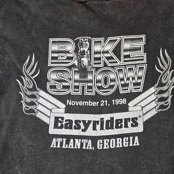 Vintage 90s Easyriders Motorcycle T-Shirt Men’s XL 1998 Atlanta GA Biker Show - Picture 9 of 9